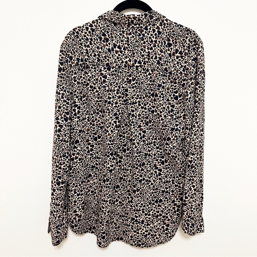 BeachLunchLounge Leopard Print Button Up Shirt Unsized ( large?) - Picture 2 of 8